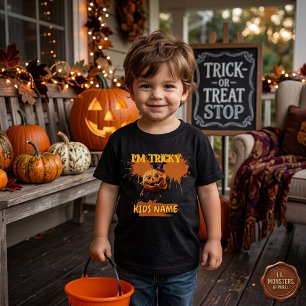 Ich bin ein cleverer Halloween-Kürbis-Kindername-S Kleinkind T-shirt