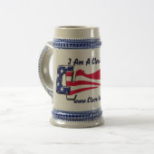 Ich bin ein CleverVoter! Stein Bierglas (Vorderseite Links)