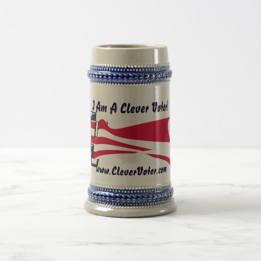 Ich bin ein CleverVoter! Stein Bierglas (Mittel)
