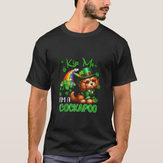Ich bin ein Cockapoo St Patrick's Day Kleeblatts R T-Shirt (Vorderseite)