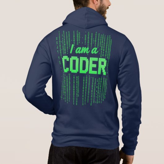 Ich bin ein CODER Hoodie (Rückseite)