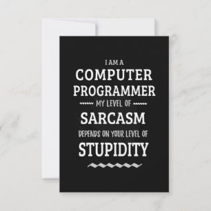 Ich bin ein Computerprogrammierer RSVP Karte