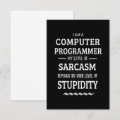 Ich bin ein Computerprogrammierer RSVP Karte (Vorne/Hinten)