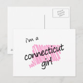Ich bin ein Connecticut-Mädchen Postkarte (Vorne/Hinten)