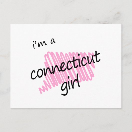 Ich bin ein Connecticut-Mädchen Postkarte (Vorderseite)