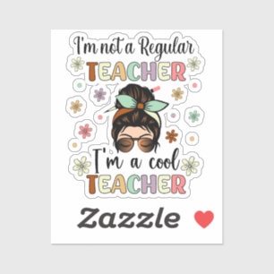 Ich bin ein Cooler Lehrer, ein witziger Lehrer Aufkleber