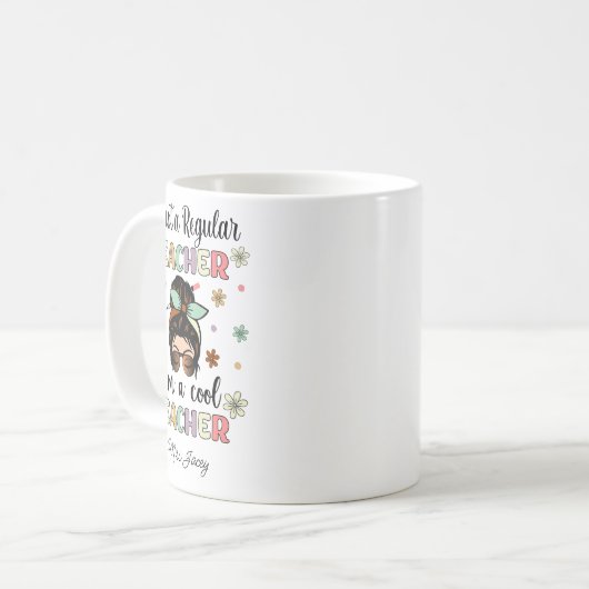 Ich bin ein Cooler Lehrer, ein witziger Lehrer Kaffeetasse (Vorderseite Links)