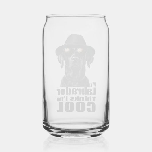 Ich bin ein Cooles schwarzes Labor Dosenglas (Rückseite)