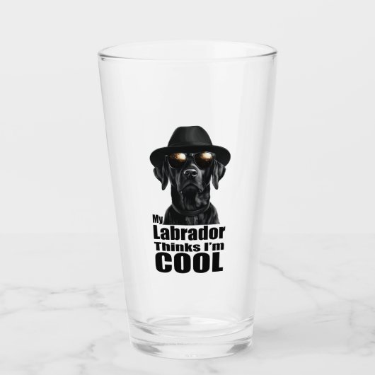 Ich bin ein Cooles schwarzes Labor Glas (Vorderseite)