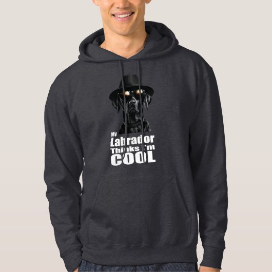 Ich bin ein Cooles schwarzes Labor Hoodie (Vorderseite)