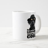 Ich bin ein Cooles schwarzes Labor Jumbo-Tasse (Vorderseite Rechts)