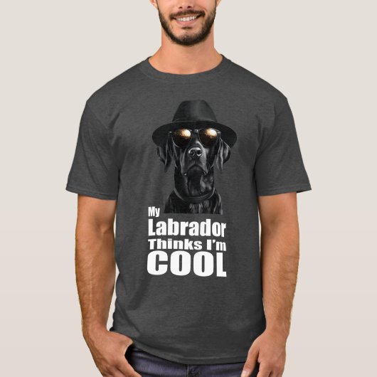 Ich bin ein Cooles schwarzes Labor T-Shirt (Vorderseite)