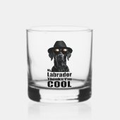 Ich bin ein Cooles schwarzes Labor Whiskyglas (Vorderseite)