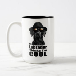 Ich bin ein Cooles schwarzes Labor Zweifarbige Tasse