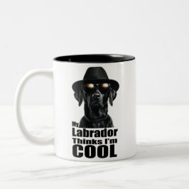 Ich bin ein Cooles schwarzes Labor Zweifarbige Tasse