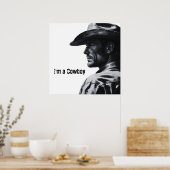 Ich bin ein Cowboy Poster | Geschenke für ihn (Küche)