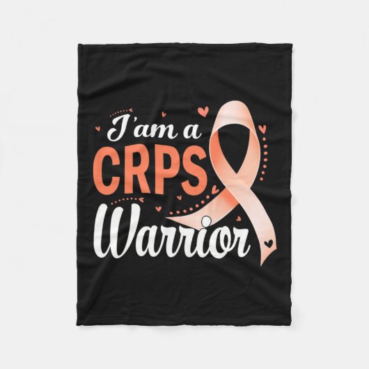 Ich bin ein Crps Warrior Rsd Awareness Orange Ribb Fleecedecke (Vorderseite)