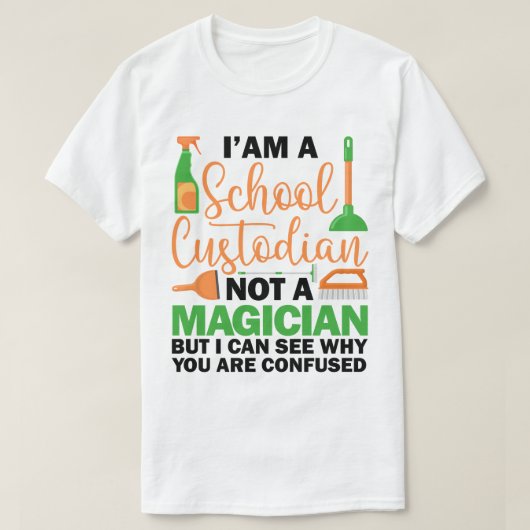 Ich bin ein Custodian Cool Sarcastic Sprichwort Fu T-Shirt (Design vorne)