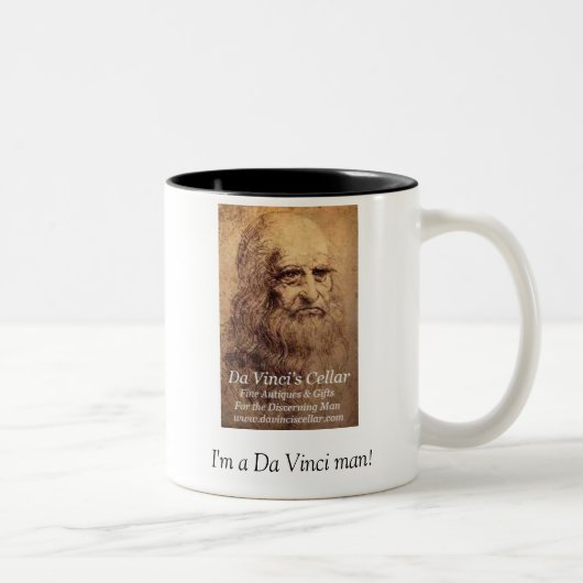 Ich bin ein Da Vinci-Mann! Zweifarbige Tasse (Rechts)