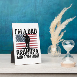 Ich bin ein Dad Opa und Veteran Nichts schreckt mi Fotoplatte