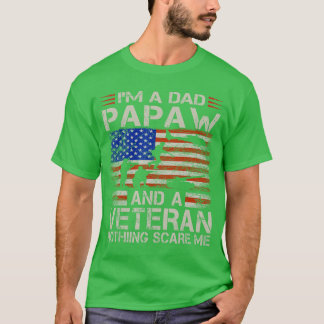 Ich bin ein Dad, Papaw und Veteran, lustiges Retro T-Shirt