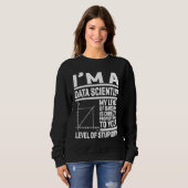 Ich bin ein Data Scientist. Mein Sarkasmus-Level i Sweatshirt (Vorne ganz)