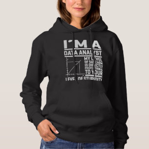 Ich bin ein Datenanalyst mein Sarcasm-Level ist di Hoodie