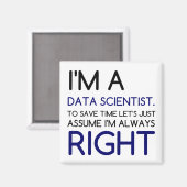 ICH BIN EIN DATENWISSENSCHAFTLER MAGNET (Vorderseite/Rückseite)