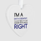 ICH BIN EIN DATENWISSENSCHAFTLER ORNAMENT (Vorderseite)