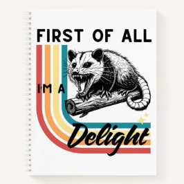 Ich bin ein Delight - Angry Possum Spiral Notebook Notizblock