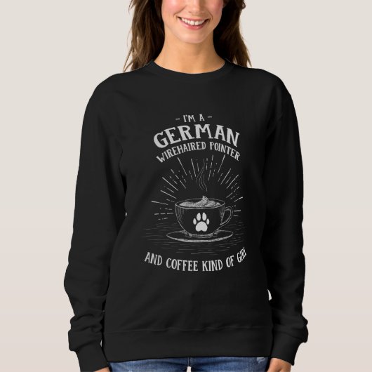 Ich bin ein deutscher Drahthaar mit Pointer und Ka Sweatshirt (Vorderseite)