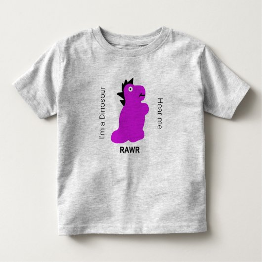 Ich bin ein Dinosaurier, höre mich Rawr! Kleinkind T-shirt (Vorderseite)