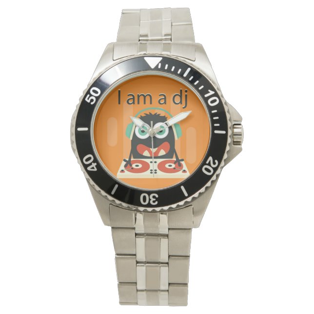 "Ich bin ein DJ" Funny Niedlich Men's Kid's Gift W Armbanduhr (Vorderseite)