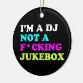 Ich bin ein DJ, kein Jukebox-Ornament | Ibiza-Haus Keramikornament (Links)
