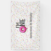 Ich bin ein Donut-1. Geburtstag Banner (Vertikal)