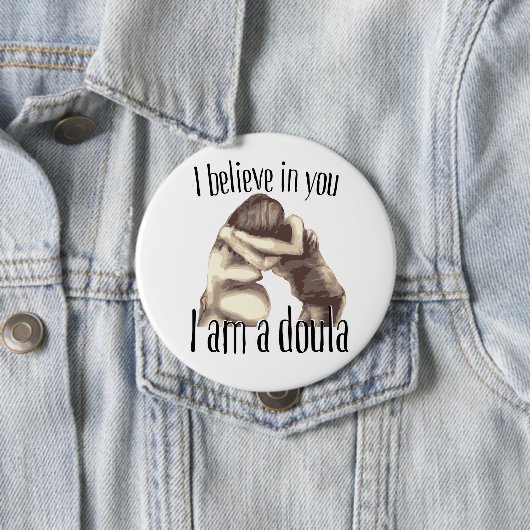 Ich bin ein doula - großer Knopf Button (Beispiel)