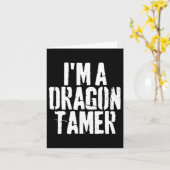 Ich bin ein Drache Tamer Funny Halloween-Kostüm Karte (Gelbe Blume)