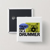 Ich bin ein Drummer-Button Button (Vorne & Hinten)