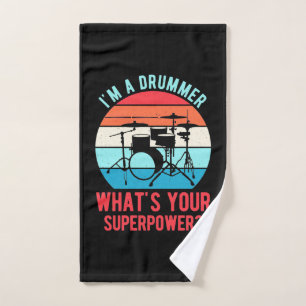 Ich bin ein Drummer, was deine Supermacht ist Handtuch