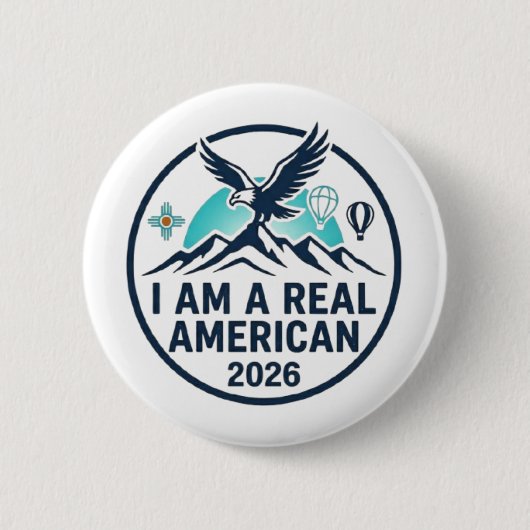 Ich bin ein echter amerikanischer Knöpfe Ende Patc Button (Vorderseite)