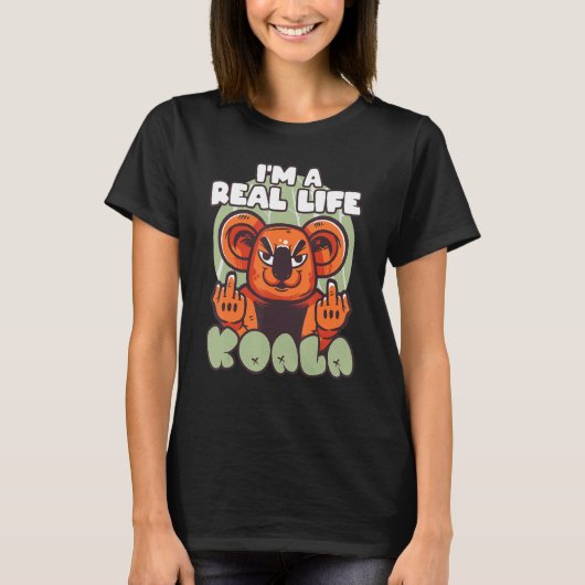 Ich bin ein echter Koala Herbivore Koala Bär T-Shirt (Vorderseite)