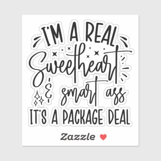 Ich bin ein echter Liebling Aufkleber (Blatt)