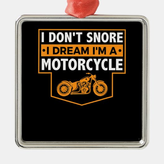 Ich bin ein echtes Motorrad-Geschenk für Motorradl Ornament Aus Metall (Vorne)