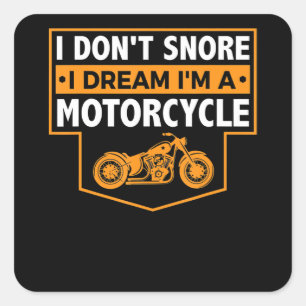 Ich bin ein echtes Motorrad-Geschenk für Motorradl Quadratischer Aufkleber