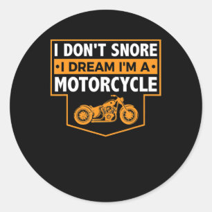 Ich bin ein echtes Motorrad-Geschenk für Motorradl Runder Aufkleber