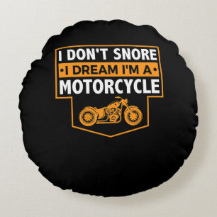 Ich bin ein echtes Motorrad-Geschenk für Motorradl Rundes Kissen