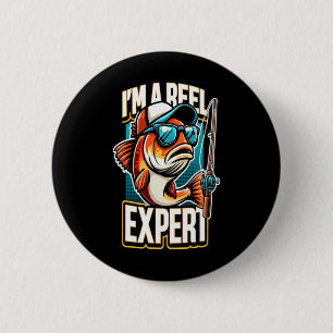Ich bin ein eel-sachkundiges Angeldesign Button