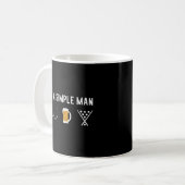 Ich bin ein einfacher Mann Funny Pool Billard Kaffeetasse (Vorderseite Links)