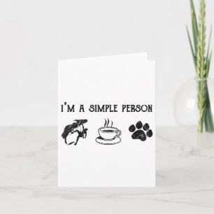 Ich bin ein einfaches Geschenk für Lover Coffee Hu Karte