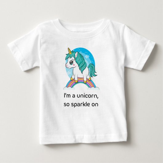 Ich bin ein Einhorn Baby T-shirt (Vorderseite)